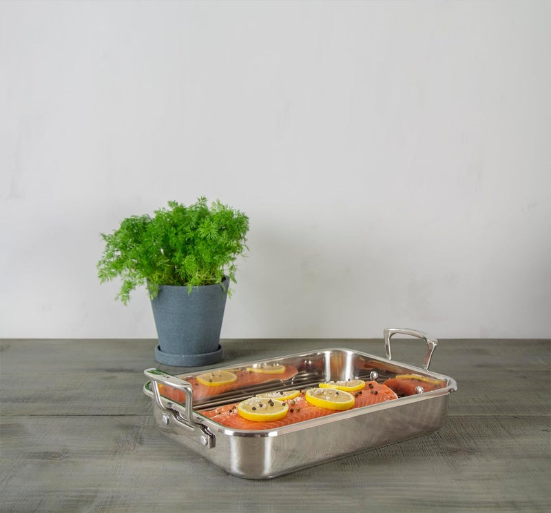 SCANPAN Impact Roasting Pan with Rack, 4.5 Liters - Image 4